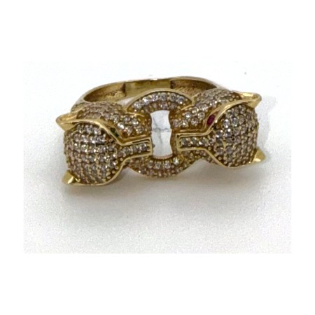 Anillo anillo panthera de oro 18k